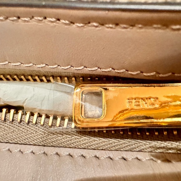 Fendi o lock fabric  and calf akin leather bag NWT - Picture 7 of 15